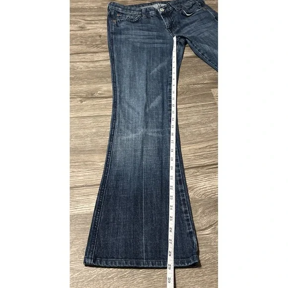 7 For All Mankind Vintage Women's "A" Pocket Boot Low Rise Jeans SZ 26 (28x29) - Picture 8 of 11
